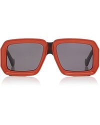 Loewe Paula's Ibiza Oversized Square-frame Acetate Sunglasses - Orange