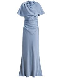Jonathan Simkhai - Annibelis Draped Satin Gown - Lyst