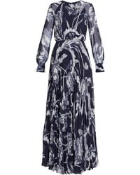 Erdem - Printed Long-Sleeve Gown - Lyst
