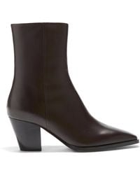 Aeyde - Hedvig Leather Ankle Boots - Lyst