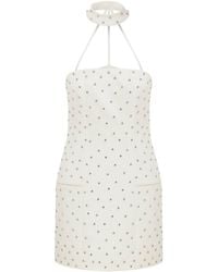 Ila - Bonnie Embellished Choker Mini Dress - Lyst