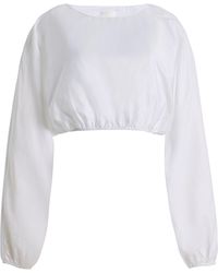 Leset - Yoko Cotton Blouson Top - Lyst