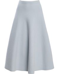 Brandon Maxwell - The Miller Structured Virgin-Wool Midi Skirt - Lyst