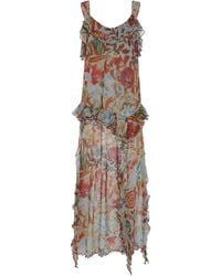 Siedres - Exclusive Chilas Ruffled Crepe Maxi Dress - Lyst