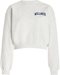 Sporty & Rich Wellness Cotton Sweatshirt - Grey
