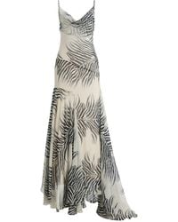 De La Vali - Attica Zebra Chiffon Maxi Dress - Lyst