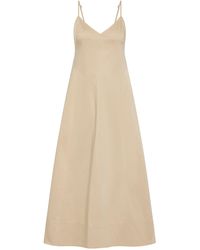 St. Agni - Structured Cotton Midi Dress - Lyst