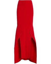 Maticevski Affluent Wing Crepe Maxi Skirt - Red