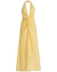 ANDRES OTALORA - Exclusive Mendra Jersey Maxi Halter Dress - Lyst
