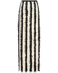 Zankov - Evangeline Fringed Merino Wool Maxi Skirt - Lyst