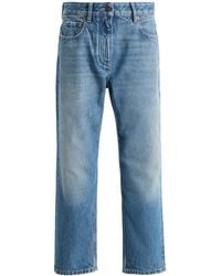 Valentino Garavani - Rigid High-Rise Straight-Leg Cropped Jeans - Lyst