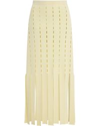 Zankov - Perry Perforated Knit Maxi Skirt - Lyst