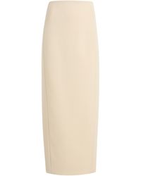 KHAITE - Lyle Mix Crepe Maxi Skirt - Lyst