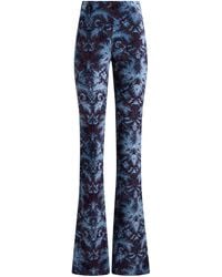 Etro - Printed Crepe Flared-Leg Pants - Lyst