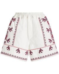 Sea - Beena Embroidered Cotton Shorts - Lyst