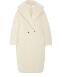 Max Mara Tedgirl Oversized Alpaca And Wool-blend Coat - White