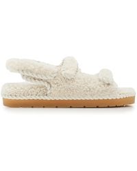 Bottega Veneta - Jack Shearling Slingback Sandals - Lyst