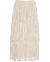 Lisa Yang - Isa Fringed Cashmere Maxi Skirt - Lyst