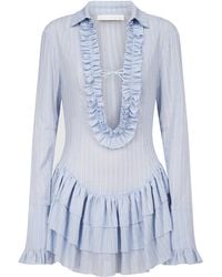 Ludovic de Saint Sernin - Dolce Plunging Neckline Mini Dress - Lyst