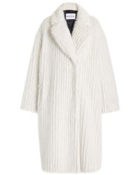 Stand Studio - Genevieve Ribbed Faux Fur Coat - Lyst
