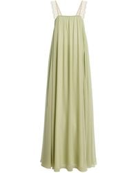de la vali exclusive hausos chiffon maxi dress Buy De La Vali Pink Hausos Maxi Dress in Chiffon For Women Online