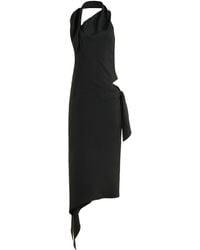 Courreges - Cutout Silk Midi Dress - Lyst