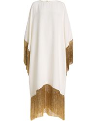 Franchise - Exclusive La Isla Fiona Fringed Crepe Caftan - Lyst