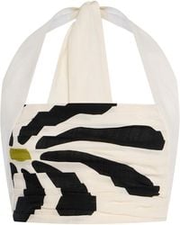 Cala De La Cruz - Fiji Linen Halter Crop Top - Lyst