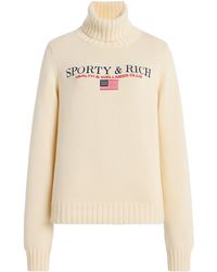 Sporty & Rich - Nautical Knitted Cotton Sweater - Lyst