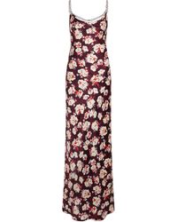 Rabanne - Chain-Detailed Satin Maxi Dress - Lyst