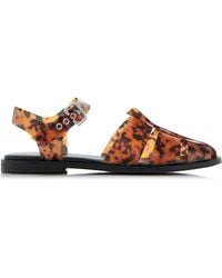 Frēda Salvador - Sera Tortoiseshell Pvc Fisherman Sandals - Lyst