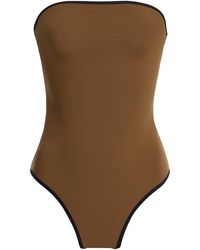 TOTEME - Striped Edge Strapless Swimsuit - Lyst