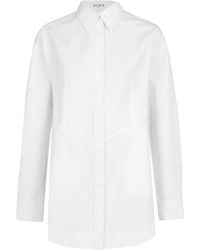 Alaïa - Egg Oversized Cotton Mini Shirt Dress - Lyst