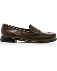 Frēda Salvador - Elba Croc-Effect Leather Loafers - Lyst