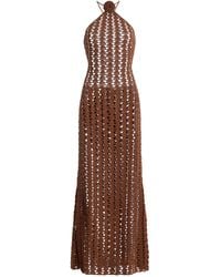 Akoia Swim - Exclusive Rosette Crocheted Cotton Halter Maxi Dress - Lyst