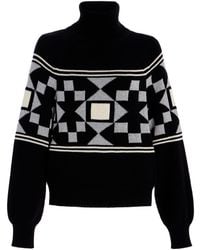 High Sport - Lara Fair Isle Cotton-Blend Turtleneck Sweater - Lyst