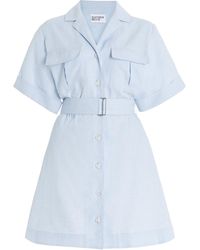 Matthew Bruch - Safari Linen Mini Dress - Lyst