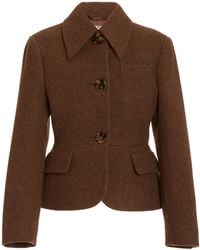 Miu Miu - Single-Breasted Wool Blazer - Lyst