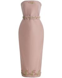 BERNADETTE - Exclusive Louise Crepe Midi Dress - Lyst