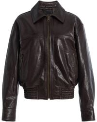 Nili Lotan - Aime Leather Bomber Jacket - Lyst