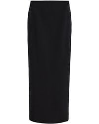 Colleen Allen - Tailored Stretch Wool Panel Midi Skirt - Lyst