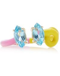 Bea Bongiasca - B 9k Yellow Gold Amethyst Enameled Double Vine Ring - Lyst