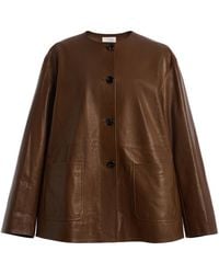 The Row - Quintus Leather Jacket - Lyst