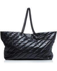 Balenciaga - Crush Carry-all Quilted Leather Tote Bag - Lyst