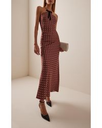 de la vali gracia polka-dot silk-chiffon mini dress De La Vali Gracia Polka-Dot Silk-Chiffon Mini Dress - Print