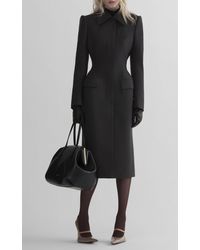 Mugler - Long Wool Coat - Lyst