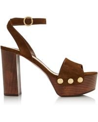 Gianvito Rossi - Ardéa Suede Platform Sandals - Lyst