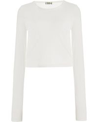 ÉTERNE - Long Sleeve Cotton Modal Top - Lyst