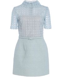 Oscar de la Renta - Guipure Tweed Mini Dress - Lyst
