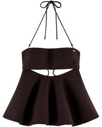 ARAKII - Exclusive Peplum Bandeau Crepe Top - Lyst
